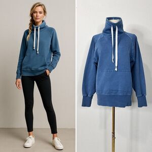 FP Movement Blue Fletcher Funnel Neck Sweatshirt XS Athleisure Gorpcore Normcore